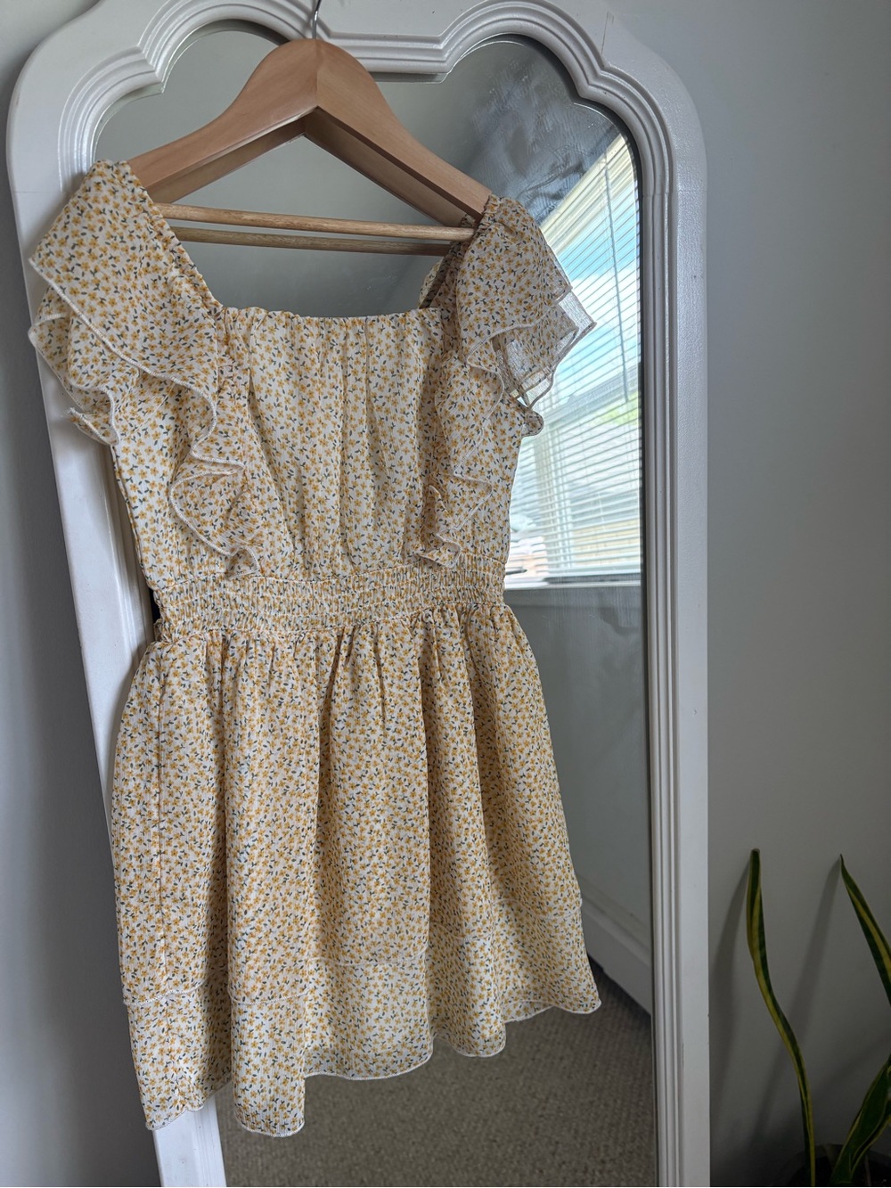 Cat & Jack Yellow Floral Ruffle Dress